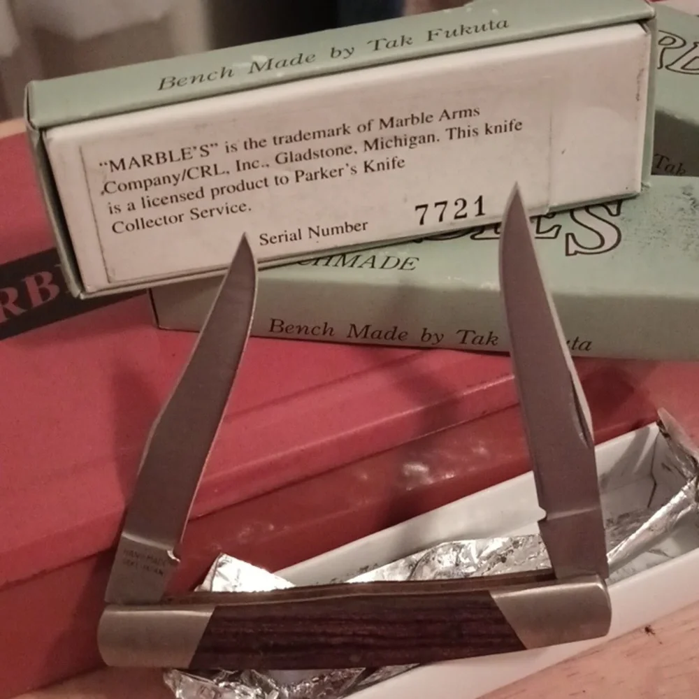 Vintage 90s MARBLES Benchmade knives Ltd.Ed. Muskrat "Indian Dog" by TAK FAKUTA - Picture 4 of 4